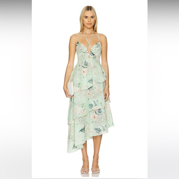 Elliatt Dresses & Skirts - ELLIATT Songwriter floral mint green Dress